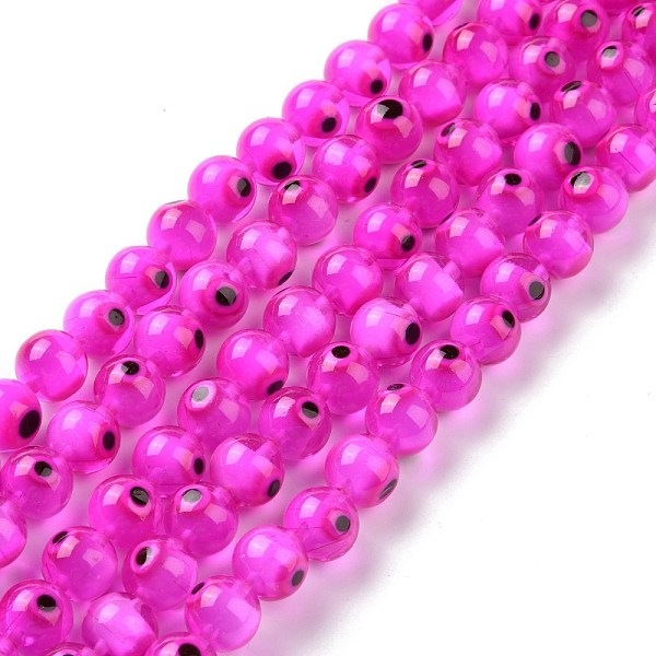 PandaHall Handmade Evil Eye Lampwork Round Bead Strands, Magenta, 10mm, Hole: 1mm, about 39pcs/strand, 14.96 inch Lampwork Evil Eye Pink
PandaHall Handmade Evil Eye Lampwork Round Bead Strands, Magenta, 10mm, Hole: 1mm, about 39pcs/strand, 14.96 inch Lampwork Evil Eye Pink