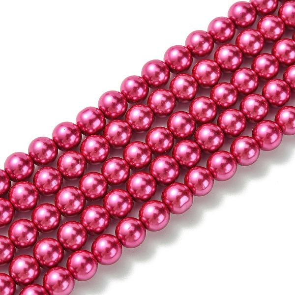 PandaHall Eco-Friendly Dyed Glass Pearl Round Beads Strands, Grade A, Cotton Cord Threaded, Fuchsia, 8mm, Hole: 1.2~1.5mm, about..., Pink
PandaHall Eco-Friendly Dyed Glass Pearl Round Beads Strands, Grade A, Cotton Cord Threaded, Fuchsia, 8mm, Hole: 1.2~1.5mm, about..., Pink