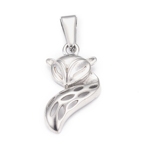 PandaHall 304 Stainless Steel Pendants, Fox, Stainless Steel Color, 22~23x12.5x4mm, Hole: 7.5x3.5mm 304 Stainless Steel Fox
PandaHall 304 Stainless Steel Pendants, Fox, Stainless Steel Color, 22~23x12.5x4mm, Hole: 7.5x3.5mm 304 Stainless Steel Fox