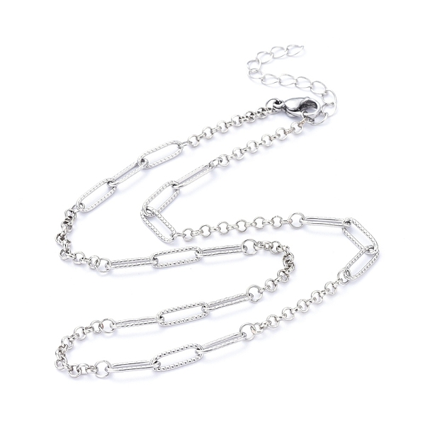 PandaHall Chain Necklaces, with Brass Rolo Chains, 304 Stainless Steel Paperclip Chains and Lobster Claw Clasps, Stainless Steel Color...
PandaHall Chain Necklaces, with Brass Rolo Chains, 304 Stainless Steel Paperclip Chains and Lobster Claw Clasps, Stainless Steel Color...