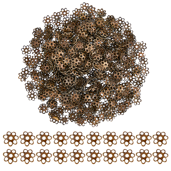 PandaHall DICOSMETIC 1000Pcs Iron Bead Caps, Flower, Multi-Petal, Antique Bronze, 6x1mm, Hole: 1mm Iron
PandaHall DICOSMETIC 1000Pcs Iron Bead Caps, Flower, Multi-Petal, Antique Bronze, 6x1mm, Hole: 1mm Iron