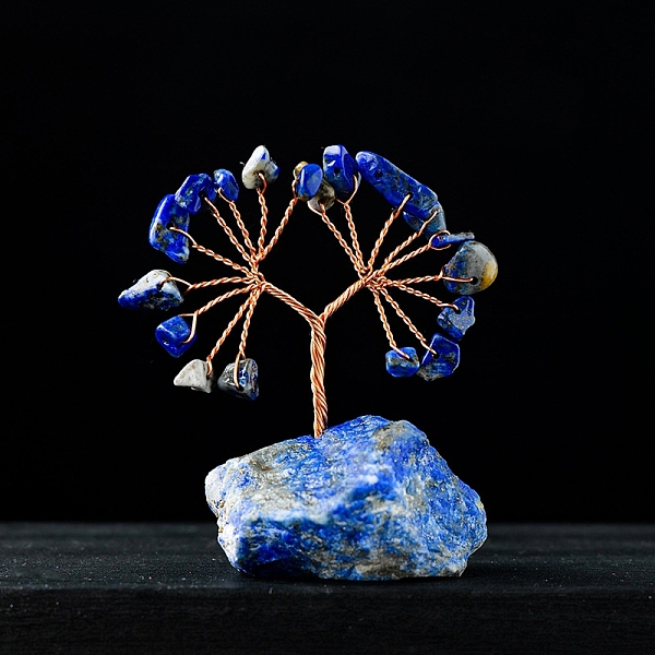 PandaHall Natural Lapis Lazuli Chips Tree Decorations, Gemstone Base with Copper Wire Feng Shui Energy Stone Gift for Home Office Desktop...
PandaHall Natural Lapis Lazuli Chips Tree Decorations, Gemstone Base with Copper Wire Feng Shui Energy Stone Gift for Home Office Desktop...