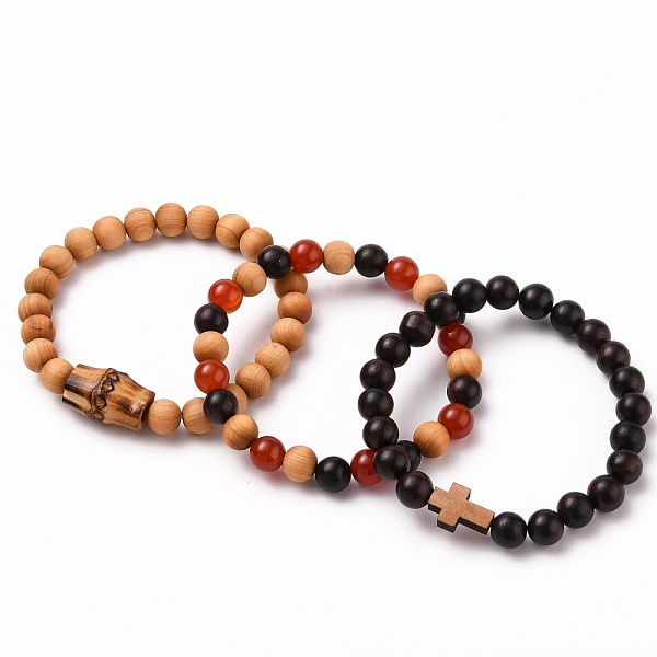 PandaHall Stretch Bracelets Sets, with Natural Bodhi Beads, Natural Wooden Beads & Carnelian(Dyed & Heated) Beads, Inner Diameter: 2-1/4...
PandaHall Stretch Bracelets Sets, with Natural Bodhi Beads, Natural Wooden Beads & Carnelian(Dyed & Heated) Beads, Inner Diameter: 2-1/4...