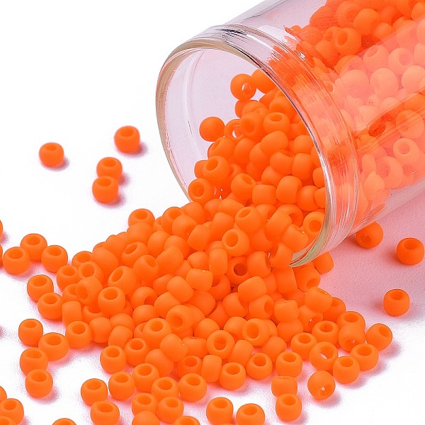 PandaHall TOHO Round Seed Beads, Japanese Seed Beads, (50AF) Matte Opaque Bright Orange, 8/0, 3mm, Hole: 1mm, about 222pcs/10g Glass Orange
PandaHall TOHO Round Seed Beads, Japanese Seed Beads, (50AF) Matte Opaque Bright Orange, 8/0, 3mm, Hole: 1mm, about 222pcs/10g Glass Orange