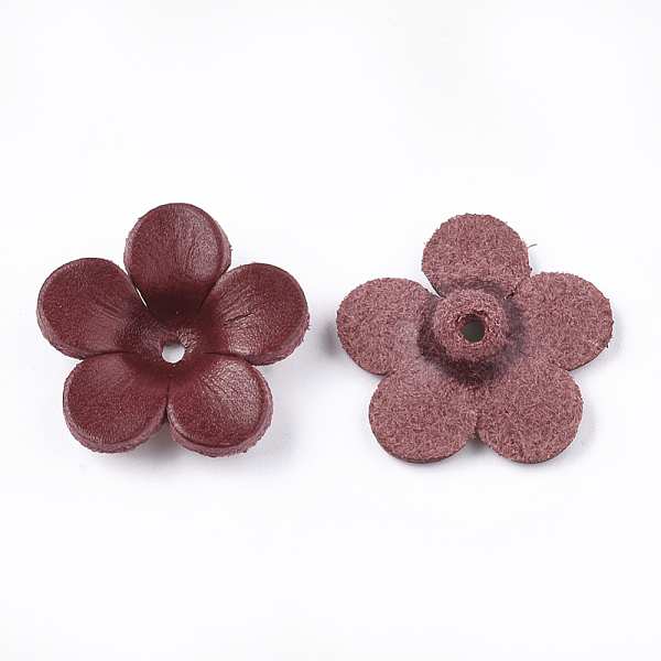 PandaHall 5-Petal Eco-Friendly Cowhide Bead Cap, Flower , Brown, 25~26x26~27x5~7mm, Hole: 2mm Leather Brown
PandaHall 5-Petal Eco-Friendly Cowhide Bead Cap, Flower , Brown, 25~26x26~27x5~7mm, Hole: 2mm Leather Brown
