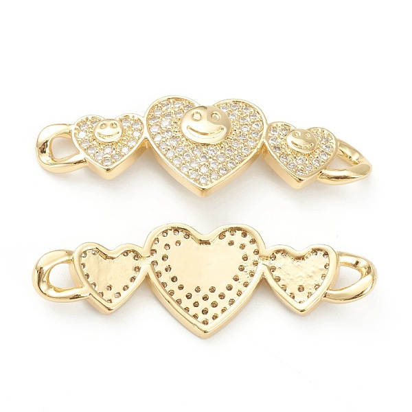 PandaHall Brass Micro Pave Clear Cubic Zirconia Links Connectors, Long-Lasting Plated, Heart with Smiling Face, Real 18K Gold Plated...
PandaHall Brass Micro Pave Clear Cubic Zirconia Links Connectors, Long-Lasting Plated, Heart with Smiling Face, Real 18K Gold Plated...