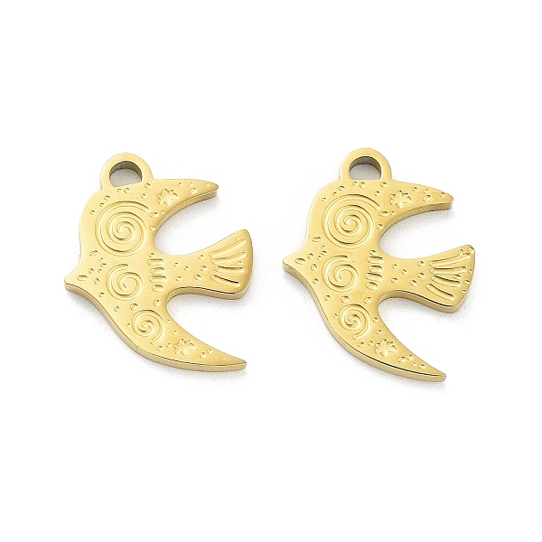 PandaHall Ion Plating(IP) 316L Surgical Stainless Steel Pendants, Bird Charm, Real 18K Gold Plated, 15x12.5x1.5mm, Hole: 1.6mm 316L Surgical...
PandaHall Ion Plating(IP) 316L Surgical Stainless Steel Pendants, Bird Charm, Real 18K Gold Plated, 15x12.5x1.5mm, Hole: 1.6mm 316L Surgical...