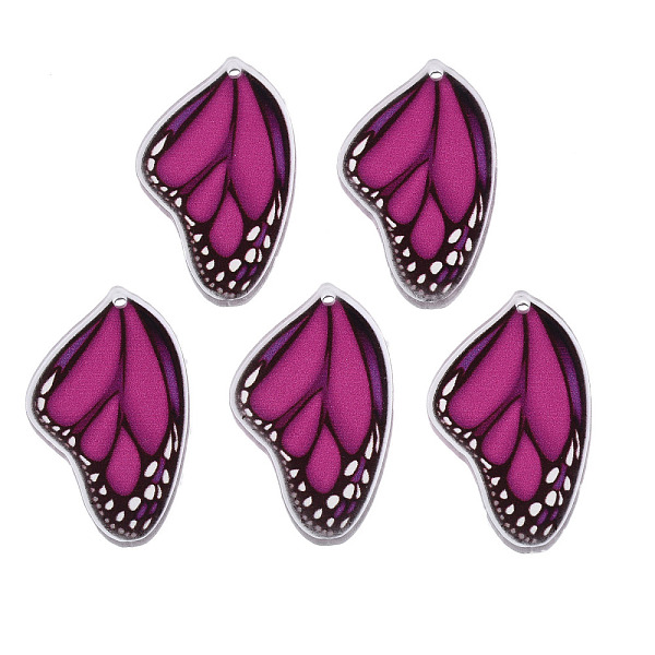 PandaHall Printed Translucent Acrylic Pendants, Butterfly, Medium Violet Red, 36x21x2mm, Hole: 1.5mm Acrylic Butterfly
PandaHall Printed Translucent Acrylic Pendants, Butterfly, Medium Violet Red, 36x21x2mm, Hole: 1.5mm Acrylic Butterfly