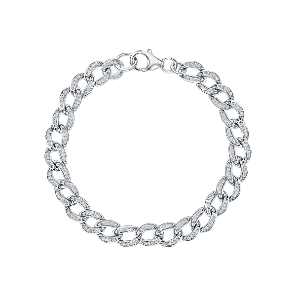 PandaHall Rhodium Plated 925 Sterling Silver Micro Pave Clear Cubic Zirconia Twisted Chain Bracelets for Women, Hip-hop Style Minimalist...
PandaHall Rhodium Plated 925 Sterling Silver Micro Pave Clear Cubic Zirconia Twisted Chain Bracelets for Women, Hip-hop Style Minimalist...