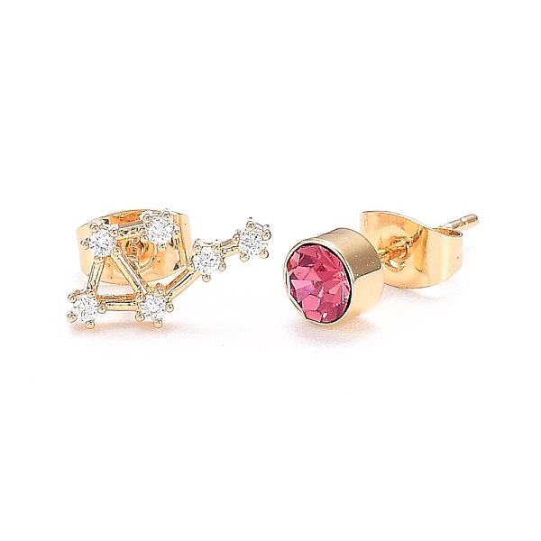 PandaHall Brass Micro Pave Cubic Zirconia Stud Earrings, Asymmetrical Earrings, with 925 Sterling Silver Pins and Ear Nuts, Flat Round &...
PandaHall Brass Micro Pave Cubic Zirconia Stud Earrings, Asymmetrical Earrings, with 925 Sterling Silver Pins and Ear Nuts, Flat Round &...