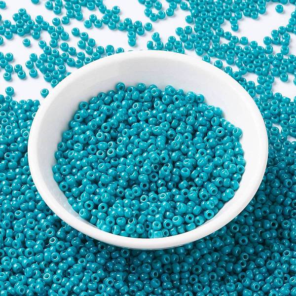 PandaHall MIYUKI Round Rocailles Beads, Japanese Seed Beads, (RR4483) Duracoat Dyed Opaque Azure, 8/0, 3mm, Hole: 1mm, about..., Cyan
PandaHall MIYUKI Round Rocailles Beads, Japanese Seed Beads, (RR4483) Duracoat Dyed Opaque Azure, 8/0, 3mm, Hole: 1mm, about..., Cyan