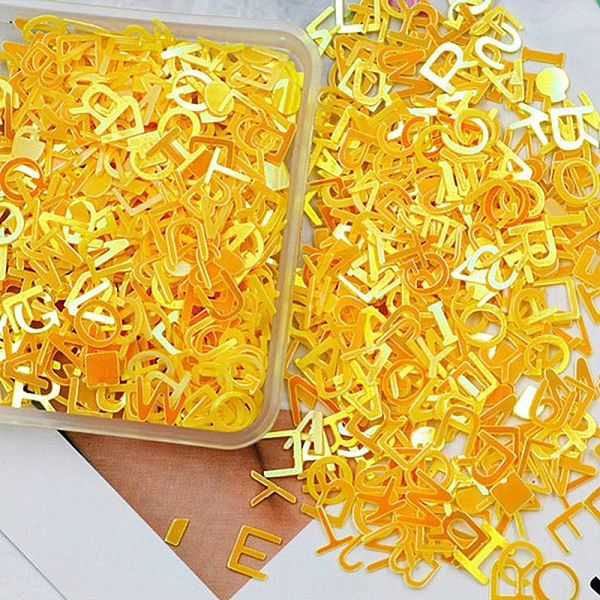PandaHall PVC Plastic Sequins, Nail Art Glitter, DIY Sparkly Paillette Tips Nail, Mixed Letter, Gold, 6x6~7x0.2mm, 400pcs/bag Plastic Letter...
PandaHall PVC Plastic Sequins, Nail Art Glitter, DIY Sparkly Paillette Tips Nail, Mixed Letter, Gold, 6x6~7x0.2mm, 400pcs/bag Plastic Letter...