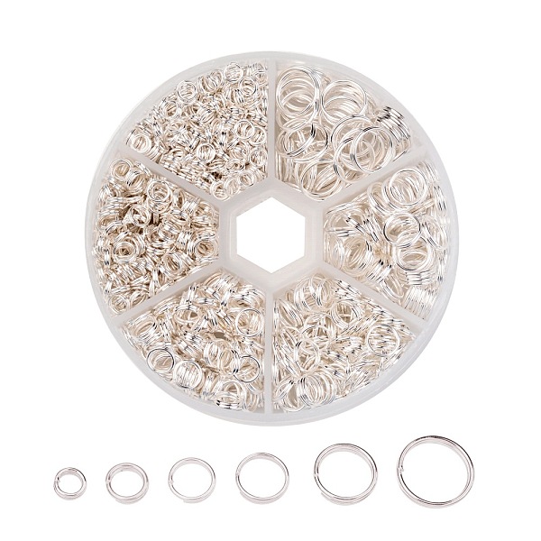 PandaHall 1 Box Iron Split Rings, Double Loops Jump Rings, 4mm/5mm/6mm/7mm/8mm/10mm, Silver Color Plated Iron Ring
PandaHall 1 Box Iron Split Rings, Double Loops Jump Rings, 4mm/5mm/6mm/7mm/8mm/10mm, Silver Color Plated Iron Ring