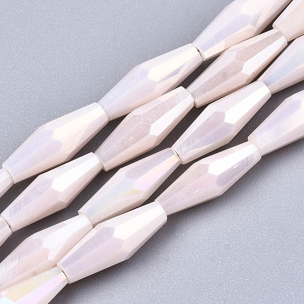 PandaHall Electroplate Glass Beads Strands, AB Color Plated, Faceted Bicone, Misty Rose, 12x4mm, Hole: 0.8mm, about 59~60pcs/strand, 27.56...
PandaHall Electroplate Glass Beads Strands, AB Color Plated, Faceted Bicone, Misty Rose, 12x4mm, Hole: 0.8mm, about 59~60pcs/strand, 27.56...