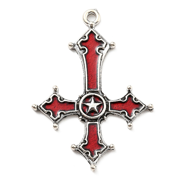 PandaHall Plated Alloy Big Pendants, Red, Cross, Antique Silver, 53x38x3mm, Hole: 2.7mm Alloy Cross
PandaHall Plated Alloy Big Pendants, Red, Cross, Antique Silver, 53x38x3mm, Hole: 2.7mm Alloy Cross