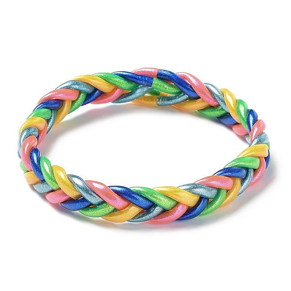 PandaHall Sparkling Plastic Cord Braided Stretch Bracelets, Colorful, Inner Diameter: 2-3/8 inch(6.1cm) Plastic
PandaHall Sparkling Plastic Cord Braided Stretch Bracelets, Colorful, Inner Diameter: 2-3/8 inch(6.1cm) Plastic