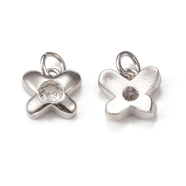 PandaHall Glass Charms, with Brass Findings & Jump Rings, Butterfly, Platinum, 9x9.5x3mm, Hole: 3mm Brass+Glass Butterfly Clear
PandaHall Glass Charms, with Brass Findings & Jump Rings, Butterfly, Platinum, 9x9.5x3mm, Hole: 3mm Brass+Glass Butterfly Clear