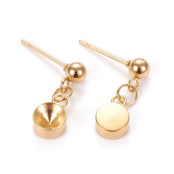 PandaHall 201 Stainless Steel Stud Earring Settings, with 304 Stainless Steel Pins, For Pointed Back Rivoli Rhinestone, Golden, 17mm, Pin...
PandaHall 201 Stainless Steel Stud Earring Settings, with 304 Stainless Steel Pins, For Pointed Back Rivoli Rhinestone, Golden, 17mm, Pin...