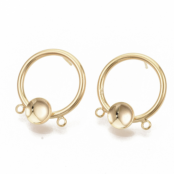 PandaHall Brass Stud Earring Findings, with Loop, Nickel Free, Real 18K Gold Plated, 24x21x4mm, Hole: 1.8mm, Pin: 0.8mm Brass Others
PandaHall Brass Stud Earring Findings, with Loop, Nickel Free, Real 18K Gold Plated, 24x21x4mm, Hole: 1.8mm, Pin: 0.8mm Brass Others