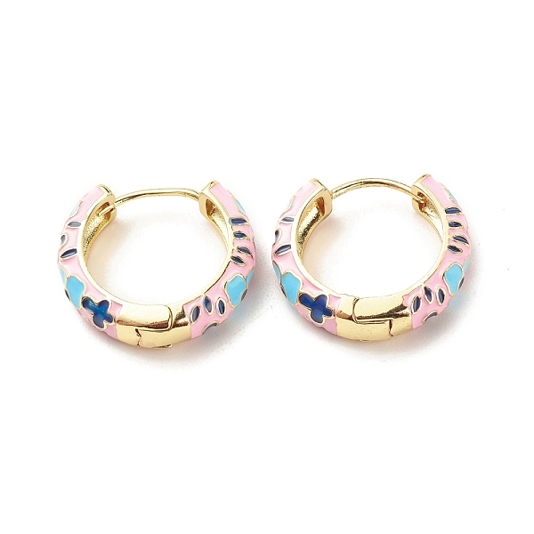 PandaHall Flower Enamel Hoop Earrings, Gold Plated Brass Hinged Earrings for Women, Pink, 20x22x5mm, Pin: 0.9mm Brass Flower Pink
PandaHall Flower Enamel Hoop Earrings, Gold Plated Brass Hinged Earrings for Women, Pink, 20x22x5mm, Pin: 0.9mm Brass Flower Pink