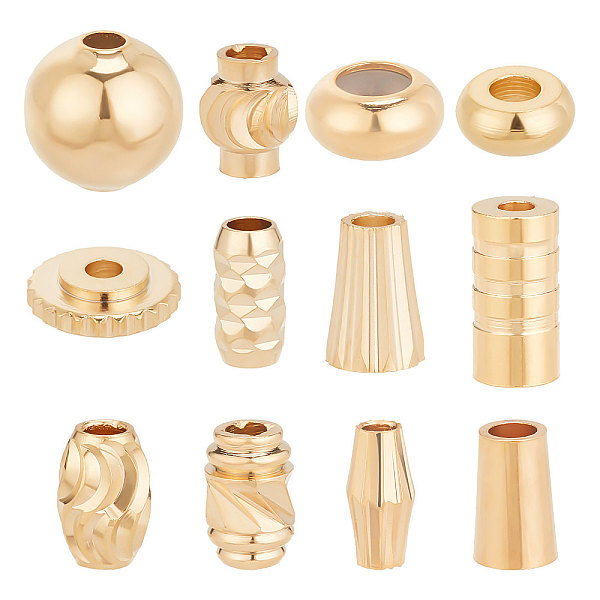 PandaHall BENECREAT 120Pcs 12 Style Brass Beads, Long-Lasting Plated, Barrel & Disc & Cone & Column & Bicone & Rondelle & Round & Flat Round...
PandaHall BENECREAT 120Pcs 12 Style Brass Beads, Long-Lasting Plated, Barrel & Disc & Cone & Column & Bicone & Rondelle & Round & Flat Round...
