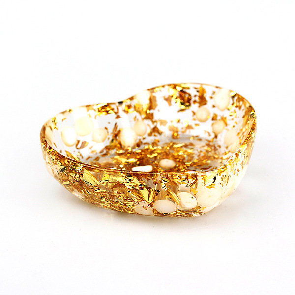PandaHall Resin Home Display Decorations, with Natural Shell Chips and Gold Foil Inside, Heart Plate, 77x70x20mm Shell Others
PandaHall Resin Home Display Decorations, with Natural Shell Chips and Gold Foil Inside, Heart Plate, 77x70x20mm Shell Others