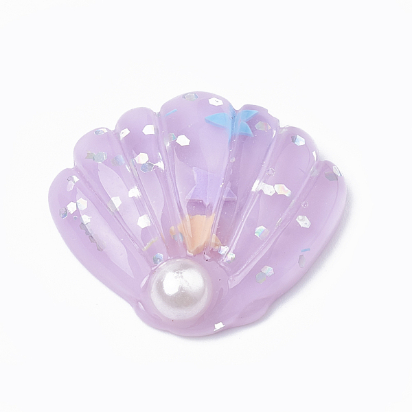 PandaHall Resin Cabochons, with Paillette, Shell, Plum, 25x28~29x7mm Resin Shell Shape Purple
PandaHall Resin Cabochons, with Paillette, Shell, Plum, 25x28~29x7mm Resin Shell Shape Purple