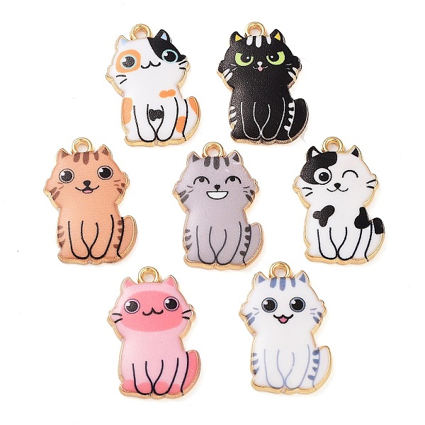 PandaHall Rack Plating Alloy Enamel Pendants, Golden, Cat Charm, Mixed Color, 25x17x3mm, Hole: 2mm Alloy+Enamel Cat Shape Multicolor
PandaHall Rack Plating Alloy Enamel Pendants, Golden, Cat Charm, Mixed Color, 25x17x3mm, Hole: 2mm Alloy+Enamel Cat Shape Multicolor