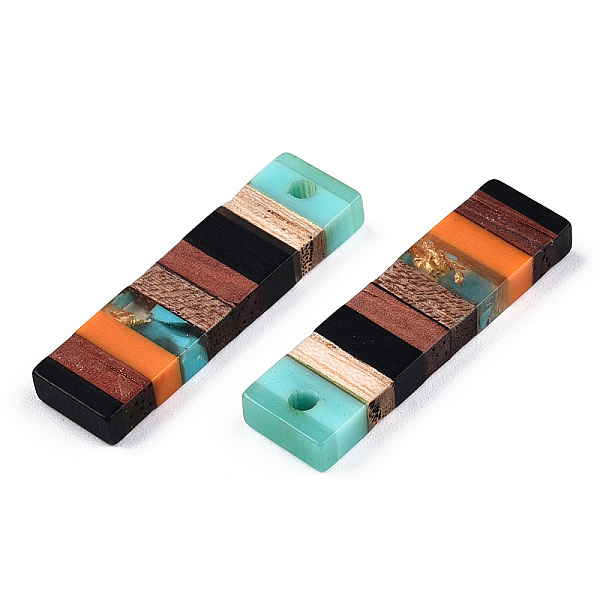 PandaHall Translucent Resin & Walnut Wood Pendants, with Gold Foil, Rectangle Charm, Coral, 29.5x8.5x3.5mm, Hole: 2mm Resin+Wood Rectangle..., Red
PandaHall Translucent Resin & Walnut Wood Pendants, with Gold Foil, Rectangle Charm, Coral, 29.5x8.5x3.5mm, Hole: 2mm Resin+Wood Rectangle..., Red