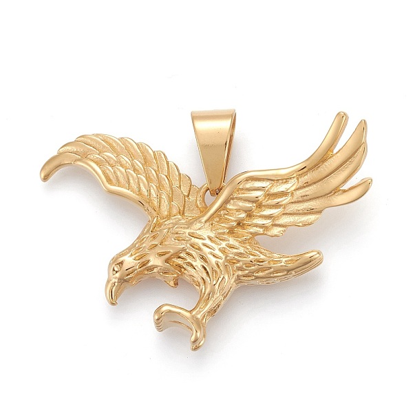 PandaHall 304 Stainless Steel Big Pendants, Eagle, Golden, 33.5x50x7.5mm, Hole: 6.5x12mm 304 Stainless Steel Bird
PandaHall 304 Stainless Steel Big Pendants, Eagle, Golden, 33.5x50x7.5mm, Hole: 6.5x12mm 304 Stainless Steel Bird