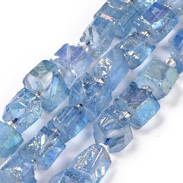 PandaHall Electroplated Natural Quartz Beads Strands, Hexagon Prism, Irregular Shape, Sky Blue, 8~13x10~14x6~11mm, Hole: 1mm, about...
PandaHall Electroplated Natural Quartz Beads Strands, Hexagon Prism, Irregular Shape, Sky Blue, 8~13x10~14x6~11mm, Hole: 1mm, about...