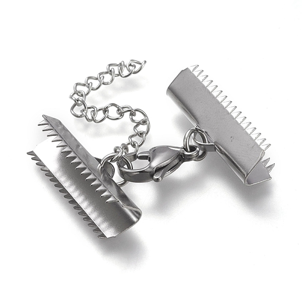 PandaHall 304 Stainless Steel Curb Chain Extender, with Lobster Claw Clasps and Ribbon Crimp Ends, Stainless Steel Color, 36mm long, Ribbon...
PandaHall 304 Stainless Steel Curb Chain Extender, with Lobster Claw Clasps and Ribbon Crimp Ends, Stainless Steel Color, 36mm long, Ribbon...