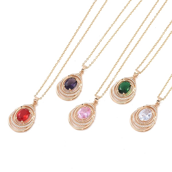 PandaHall 304 Stainless Steel Cable Chain Necklaces, Brass with Cubic Zirconia Pendant Necklaces, Real 18K Gold Plated, Teardrop, Mixed..., Multicolor
PandaHall 304 Stainless Steel Cable Chain Necklaces, Brass with Cubic Zirconia Pendant Necklaces, Real 18K Gold Plated, Teardrop, Mixed..., Multicolor