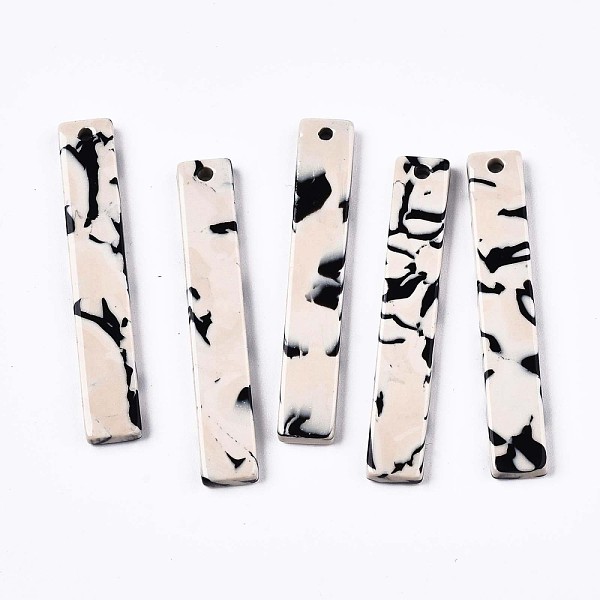 PandaHall Translucent Cellulose Acetate(Resin) Pendants, Rectangle with Marble Pattern, PeachPuff, 39.5x6.5x2.5mm, Hole: 1.4mm Cellulose..., Brown
PandaHall Translucent Cellulose Acetate(Resin) Pendants, Rectangle with Marble Pattern, PeachPuff, 39.5x6.5x2.5mm, Hole: 1.4mm Cellulose..., Brown