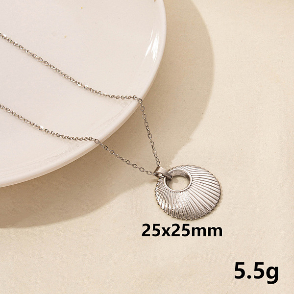 PandaHall 304 Stainless Steel Hollow Round Pendant Necklaces, Cable Chain Necklaces Stainless Steel
PandaHall 304 Stainless Steel Hollow Round Pendant Necklaces, Cable Chain Necklaces Stainless Steel