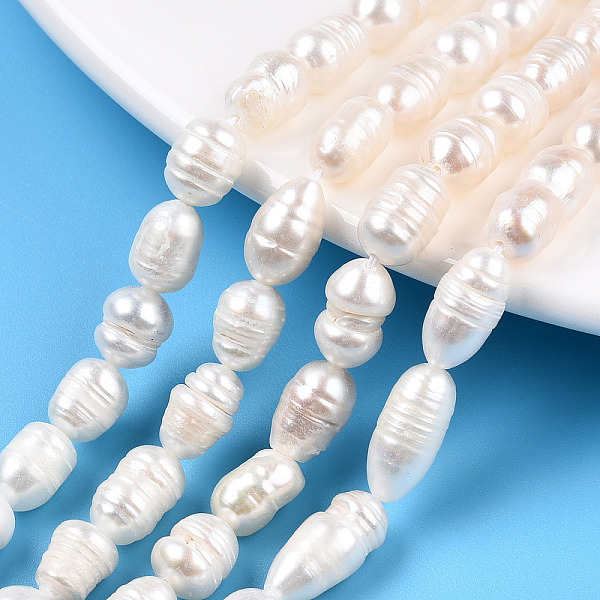 PandaHall Natural Cultured Freshwater Pearl Beads Strands, Baroque Keshi Pearl Rice Beads, Seashell Color, 8~15x5.7~7mm, Hole: 0.7~0.8mm...
PandaHall Natural Cultured Freshwater Pearl Beads Strands, Baroque Keshi Pearl Rice Beads, Seashell Color, 8~15x5.7~7mm, Hole: 0.7~0.8mm...