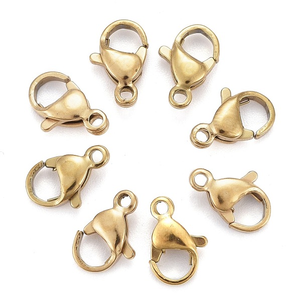 PandaHall Ion Plating(IP) 304 Stainless Steel Lobster Claw Clasps, Parrot Trigger Clasps, Real 18K Gold Plated, 10x6x3mm, Hole: 1.5mm 304...
PandaHall Ion Plating(IP) 304 Stainless Steel Lobster Claw Clasps, Parrot Trigger Clasps, Real 18K Gold Plated, 10x6x3mm, Hole: 1.5mm 304...