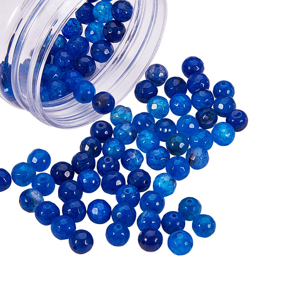 PandaHall Natural Agate Beads, Faceted, Dyed & Heated, Round, with Plastic Containers, 8mm, Hole: 1mm Natural Agate Round
PandaHall Natural Agate Beads, Faceted, Dyed & Heated, Round, with Plastic Containers, 8mm, Hole: 1mm Natural Agate Round