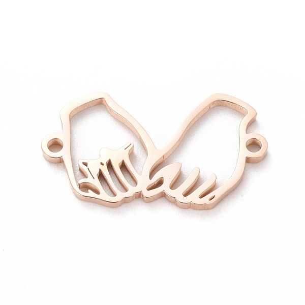PandaHall 304 Stainless Steel Links, Handshake Connector Charms, Rose Gold, 12.5x22.5x1.5mm, Hole: 1mm 304 Stainless Steel Body
PandaHall 304 Stainless Steel Links, Handshake Connector Charms, Rose Gold, 12.5x22.5x1.5mm, Hole: 1mm 304 Stainless Steel Body