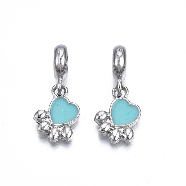 PandaHall Rack Plating Alloy Enamel European Dangle Charms, Large Hole Beads, Cadmium Free & Lead Free, Platinum, Pawprint, Dark Turquoise...
PandaHall Rack Plating Alloy Enamel European Dangle Charms, Large Hole Beads, Cadmium Free & Lead Free, Platinum, Pawprint, Dark Turquoise...