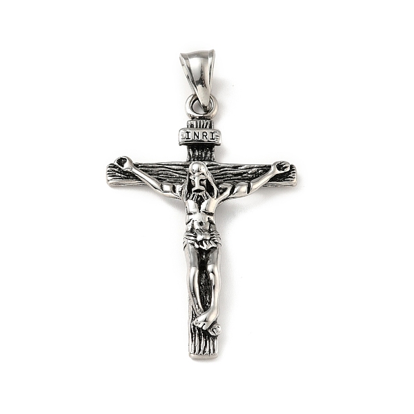 PandaHall 304 Stainless Steel Big Pendants, Crucifix Cross, Antique Silver, 51x32.5x9mm, Hole: 8x4mm 304 Stainless Steel Cross
PandaHall 304 Stainless Steel Big Pendants, Crucifix Cross, Antique Silver, 51x32.5x9mm, Hole: 8x4mm 304 Stainless Steel Cross