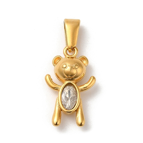 PandaHall Vacuum Plating 304 Stainless Steel Pendants, with Rhinestone, Long-Lasting Plated, Bear Charm, Golden, 16.5x10x5mm, Hole..., Clear
PandaHall Vacuum Plating 304 Stainless Steel Pendants, with Rhinestone, Long-Lasting Plated, Bear Charm, Golden, 16.5x10x5mm, Hole..., Clear
