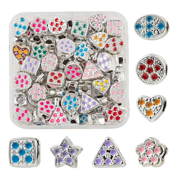 PandaHall 70Pcs 7 Style UV Plating Acrylic European Beads, with Enamel, Large Hole Beads, Cuboid & Heart & Triangle & Flower & Star & Oval &..., Multicolor
PandaHall 70Pcs 7 Style UV Plating Acrylic European Beads, with Enamel, Large Hole Beads, Cuboid & Heart & Triangle & Flower & Star & Oval &..., Multicolor