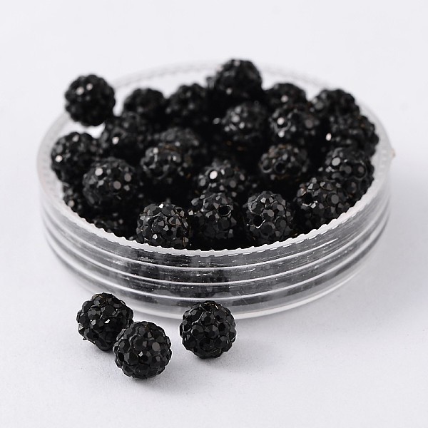 PandaHall Pave Disco Ball Beads, Polymer Clay Rhinestone Beads, Grade A, Round, Jet, 6mm, Hole: 0.8mm Polymer Clay+Glass Rhinestone Round..., Black
PandaHall Pave Disco Ball Beads, Polymer Clay Rhinestone Beads, Grade A, Round, Jet, 6mm, Hole: 0.8mm Polymer Clay+Glass Rhinestone Round..., Black
