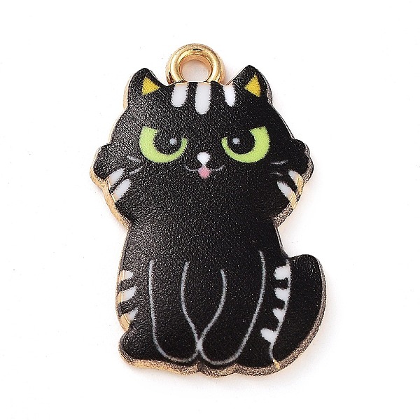 PandaHall Rack Plating Alloy Enamel Pendants, Golden, Cat Charm, Black, 25x17x3mm, Hole: 2mm Alloy+Enamel Cat Shape Black
PandaHall Rack Plating Alloy Enamel Pendants, Golden, Cat Charm, Black, 25x17x3mm, Hole: 2mm Alloy+Enamel Cat Shape Black