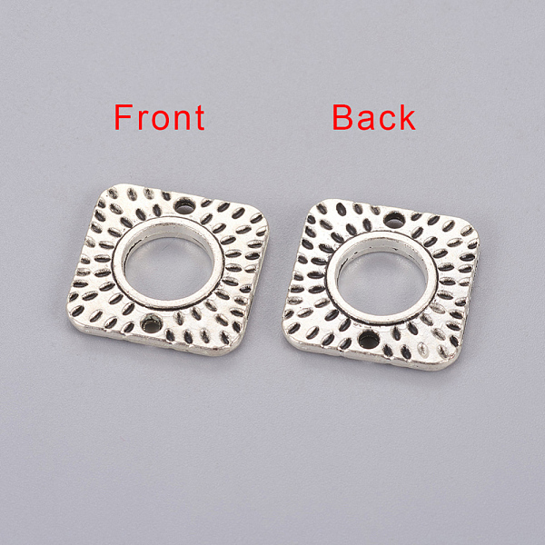PandaHall Tibetan Style Alloy Links/Connectors, Lead Free and Cadmium Free, Square, Antique Silver, 18x18x2mm, Hole: 9mm Alloy Square
PandaHall Tibetan Style Alloy Links/Connectors, Lead Free and Cadmium Free, Square, Antique Silver, 18x18x2mm, Hole: 9mm Alloy Square