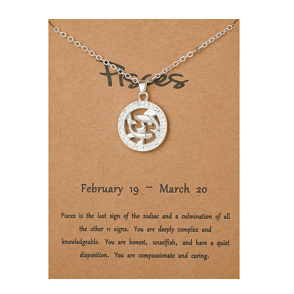 PandaHall Alloy Constellation Pendant Necklaces, Platinum, Pisces, 17.13 inch(43.5cm) Alloy Pisces
PandaHall Alloy Constellation Pendant Necklaces, Platinum, Pisces, 17.13 inch(43.5cm) Alloy Pisces