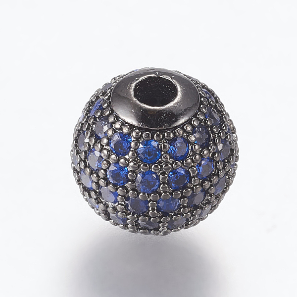 PandaHall Brass Micro Pave Cubic Zirconia Beads, Round, Gunmetal, Prussian Blue, 10mm, Hole: 2mm Brass+Cubic Zirconia Round Blue
PandaHall Brass Micro Pave Cubic Zirconia Beads, Round, Gunmetal, Prussian Blue, 10mm, Hole: 2mm Brass+Cubic Zirconia Round Blue