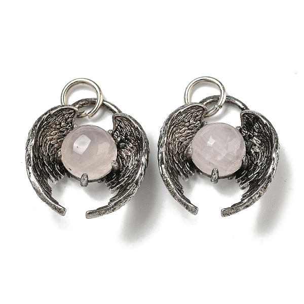PandaHall Bat Natural Rose Quartz Pendants, Rack Plating Brass Halloween Charms, Cadmium Free & Lead Free, Antique Silver, 27x22x9.5mm, Hole...
PandaHall Bat Natural Rose Quartz Pendants, Rack Plating Brass Halloween Charms, Cadmium Free & Lead Free, Antique Silver, 27x22x9.5mm, Hole...