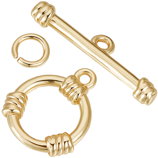 PandaHall Beebeecraft 10Pcs Rack Plating Brass Toggle Clasps, Long-Lasting Plated, Ring, Cadmium Free & Lead Free, Real 18K Gold Plated...
PandaHall Beebeecraft 10Pcs Rack Plating Brass Toggle Clasps, Long-Lasting Plated, Ring, Cadmium Free & Lead Free, Real 18K Gold Plated...